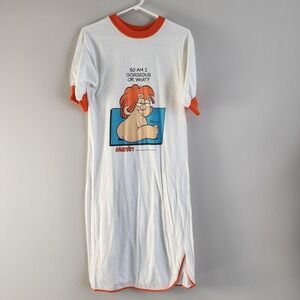 Vintage 1985 Marvin Night Shirt Tom Armstrong Cartoon Comic 80s Womens S Pilling